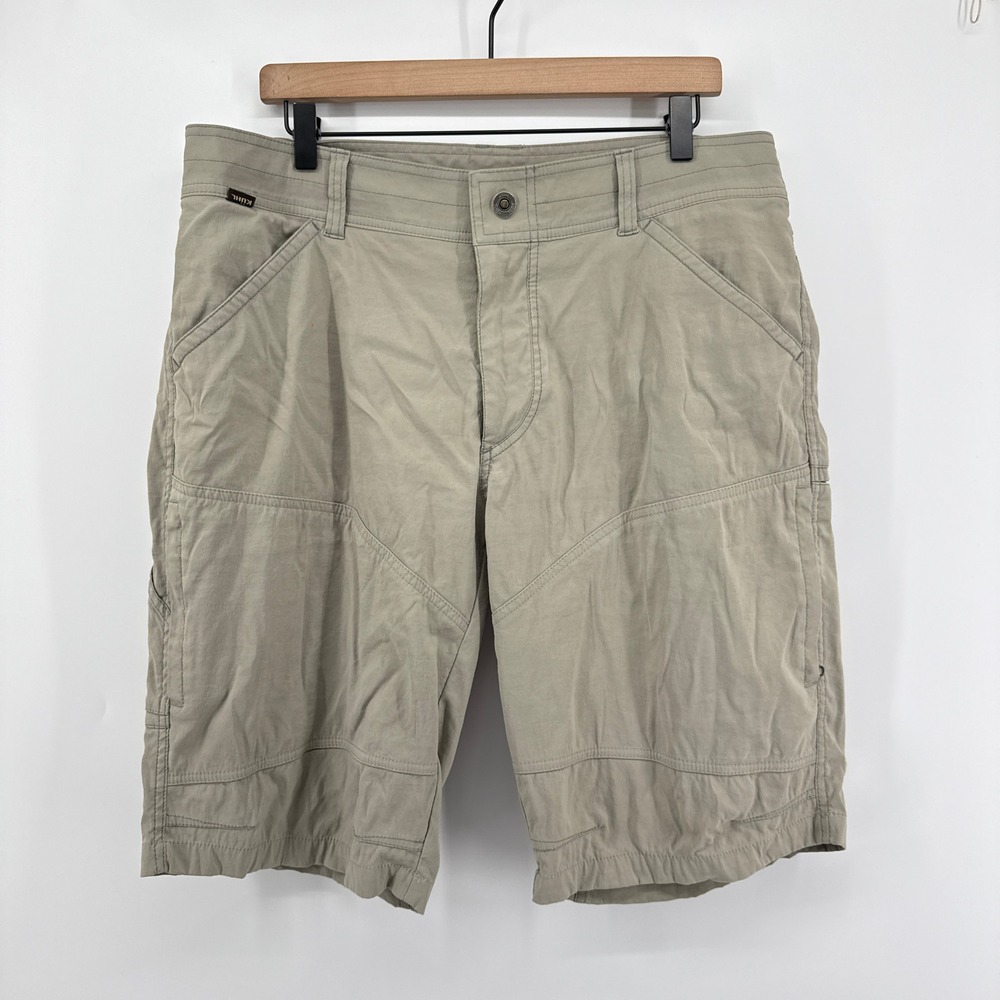 KUHL Renegade Shorts Mens‎ 36 Tan Khaki Nylon Stretch Hiking Outdoor 5121